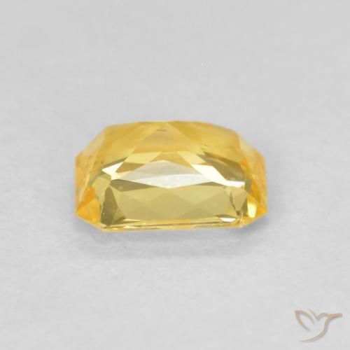Zafiro Amarillo púrpura natural de 0.51 ct, Corte Octágono / Esmeralda, VVS-VS