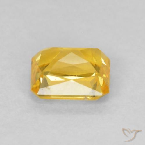 Zafiro Amarillo púrpura natural de 0.71 ct, Corte Octágono / Esmeralda, VVS-VS