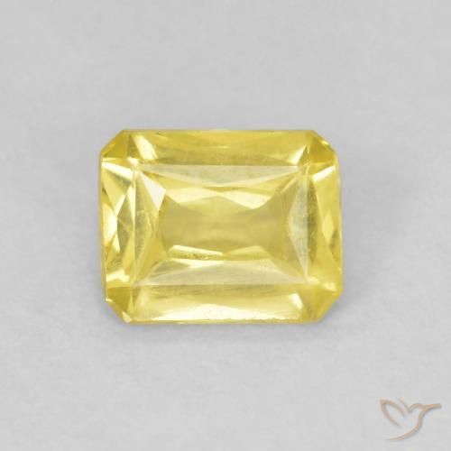 0.47ct Natural Amarillo terroso Zafiro, corte esmeralda, VVS-VS