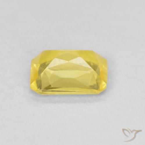 Zafiro Amarillo terroso natural de 0.47 ct, Corte Octágono / Esmeralda, VVS-VS