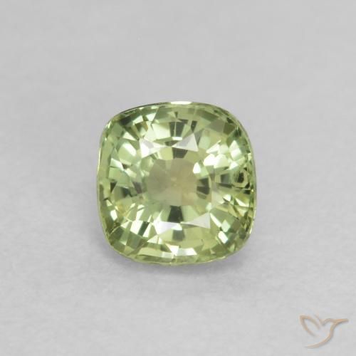 0.55ct Natural Verde claro Zafiro, Forma Cojín, VS