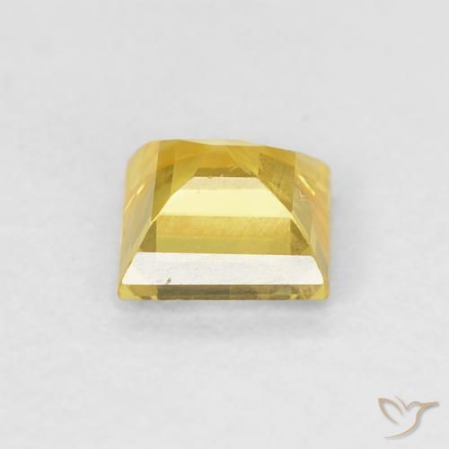 Zafiro Amarillo medio natural de 0.60 ct, Cuadrado, VS