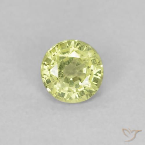 0.33ct Natural Amarillo medio Zafiro, Redondo, VVS-VS