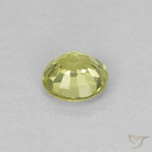 Zafiro Amarillo medio natural de 0.33 ct, Redondo, VVS-VS