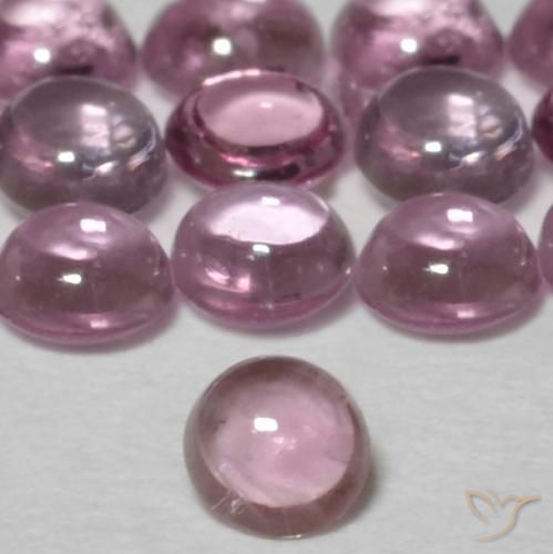 Zafiro Rosado medio natural de 0.12 ct, Redondo, Transparente