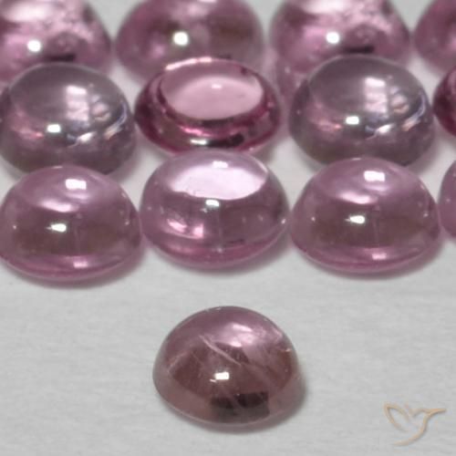 Zafiro Rosado medio natural de 0.12 ct, Redondo, Transparente