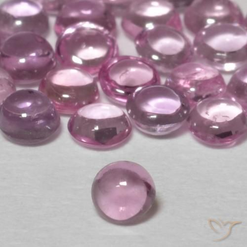 0.11ct Natural Rosado púrpura real claro Zafiro, Redondo, Transparente