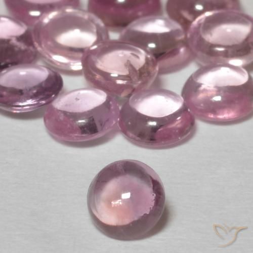 Zafiro Rosado claro natural de 0.28 ct, Redondo, Transparente