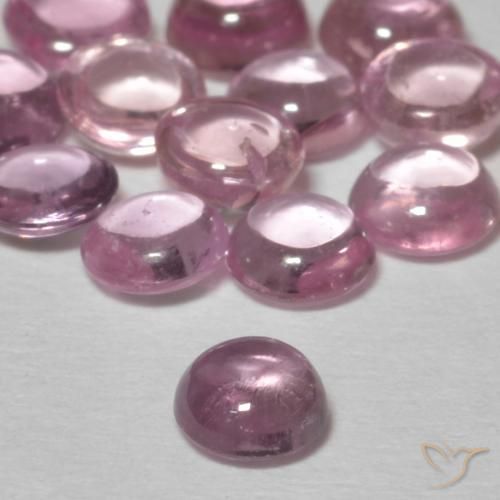 Zafiro Rosado claro natural de 0.28 ct, Redondo, Transparente
