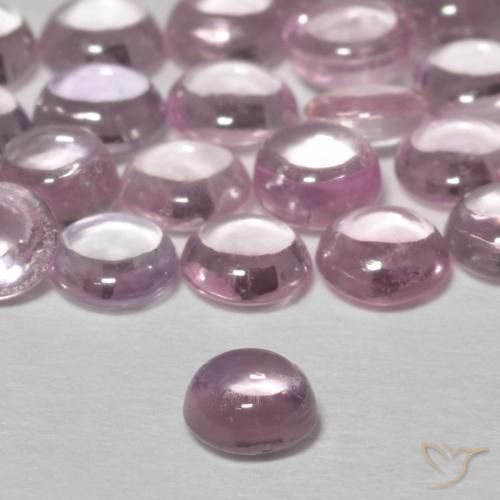 Zafiro Rosado lavanda natural de 0.27 ct, Redondo, Transparente