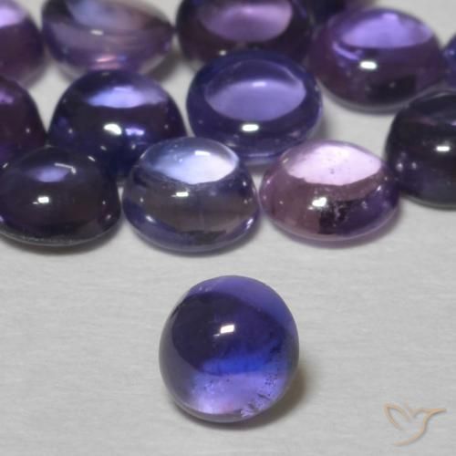 Zafiro Violeta rosado natural de 0.26 ct, Redondo, Transparente
