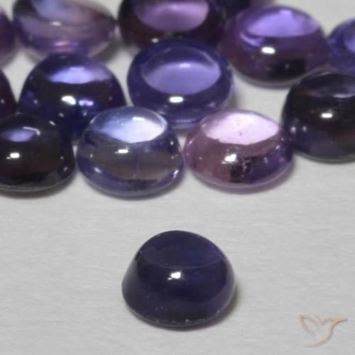 Zafiro Violeta rosado natural de 0.26 ct, Redondo, Transparente