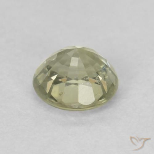 Zafiro Amarillo claro natural de 0.49 ct, Redondo, VS