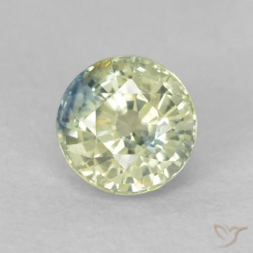 0.58ct Natural Medium Light-Yellow Zafiro, Redondo, VS
