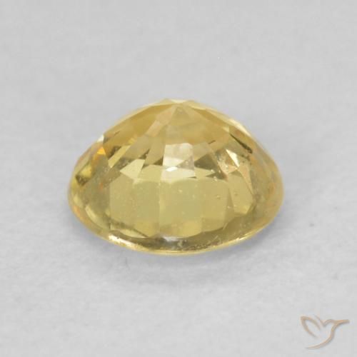 Zafiro Amarillo claro natural de 0.44 ct, Redondo, VS