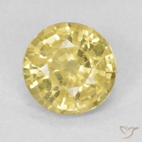 0.48ct Natural Amarillo claro Zafiro, Redondo, VVS-VS