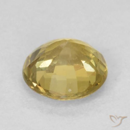 Zafiro Amarillo claro natural de 0.48 ct, Redondo, VVS-VS