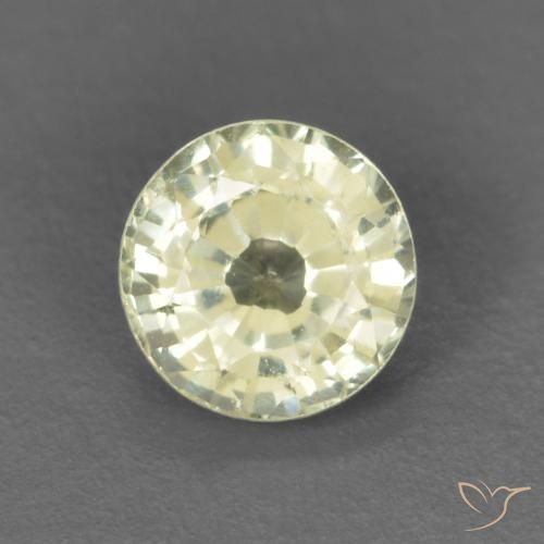 0.40ct Natural Amarillo claro Zafiro, Redondo, VVS-VS