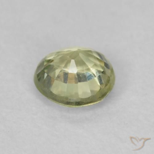 Zafiro Amarillo claro natural de 0.39 ct, Redondo, VS