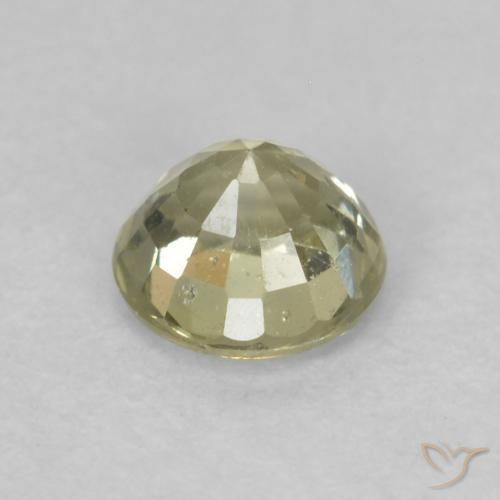 Zafiro Amarillo claro natural de 0.48 ct, Redondo, VS