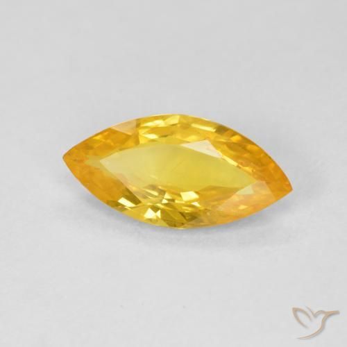 Zafiro Naranja dorado natural de 1.79 ct, Marquesa, VS-SI