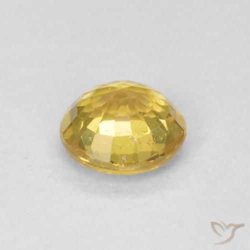 Zafiro Dorado claro natural de 0.45 ct, Redondo, SI