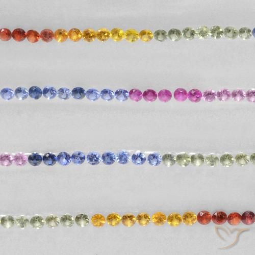 5.57ctw Natural Multicolor Zafiro, Redondo, VS