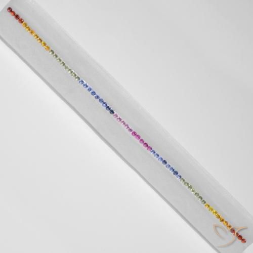 Gemas de Zafiro Multicolor natural de 5.57 ct, Redondo, VS