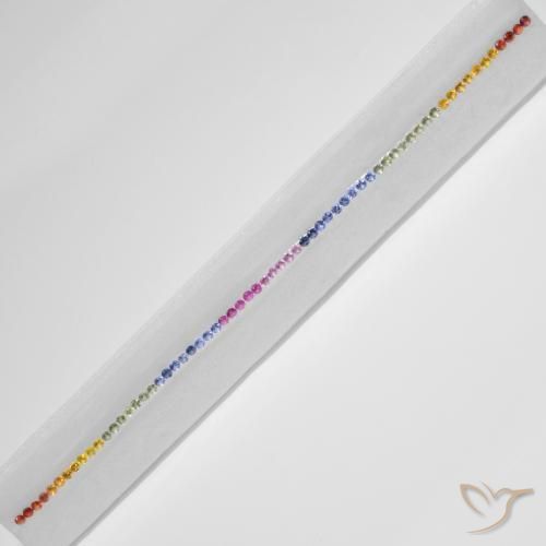 Gemas de Zafiro Multicolor natural de 5.57 ct, Redondo, VS