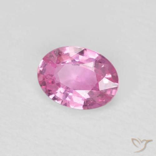 Zafiro Rosado medio natural de 0.62 ct, Ovalada, VS
