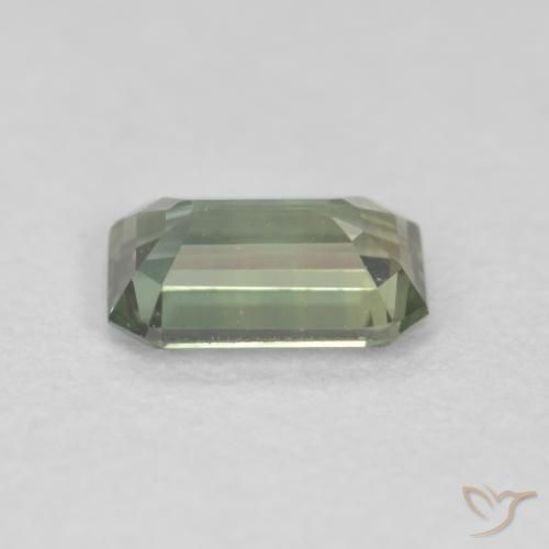 Zafiro Verde natural de 0.39 ct, Corte Octágono / Esmeralda, VVS