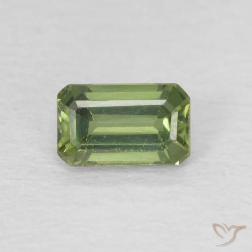 0.48ct Natural Verde medio Zafiro, corte esmeralda, VVS-VS