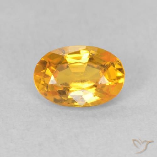 0.62ct Natural Medium Light Orange-Gold Zafiro, Ovalada, VVS-VS