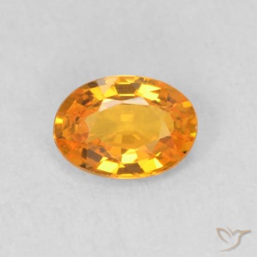 0.53ct Natural Naranja medio Zafiro, Ovalada, VVS-VS