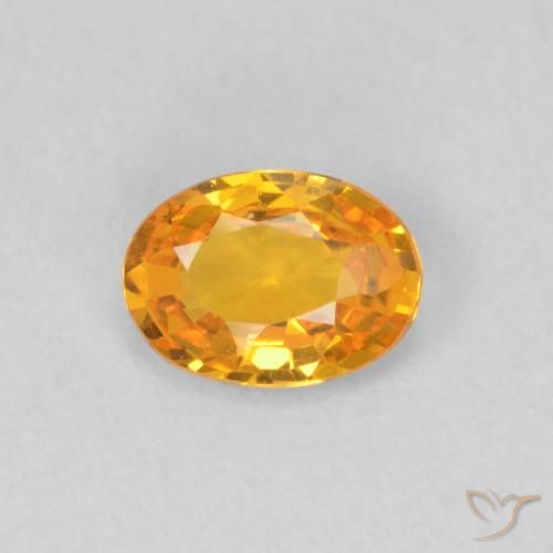 0.52ct Natural Naranja claro Zafiro, Ovalada, VS