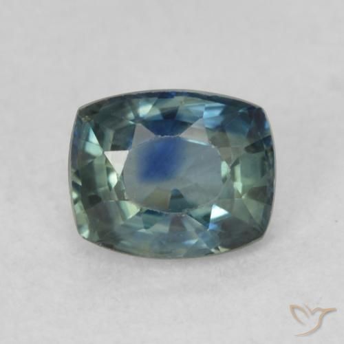 0.79ct Natural Azul muy claro Zafiro, Forma Cojín, VVS-VS