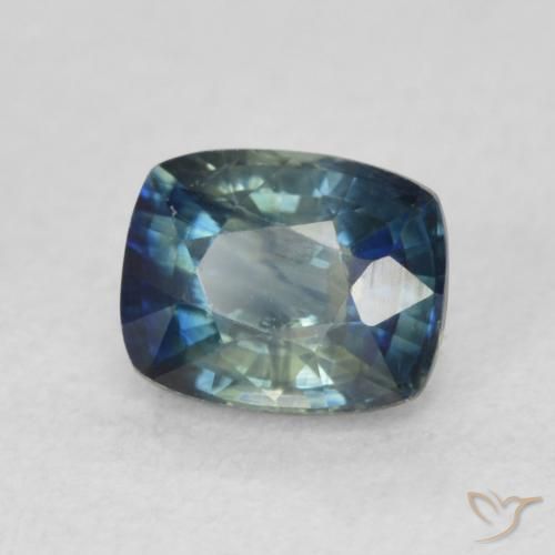 Zafiro Azul marino intenso natural de 0.86 ct, Forma Cojín, VVS-VS