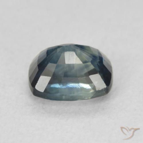 Zafiro Azul marino intenso natural de 0.86 ct, Forma Cojín, VVS-VS