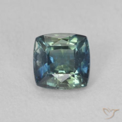 0.53ct Natural Teal Blue Zafiro, Forma Cojín, VVS-VS