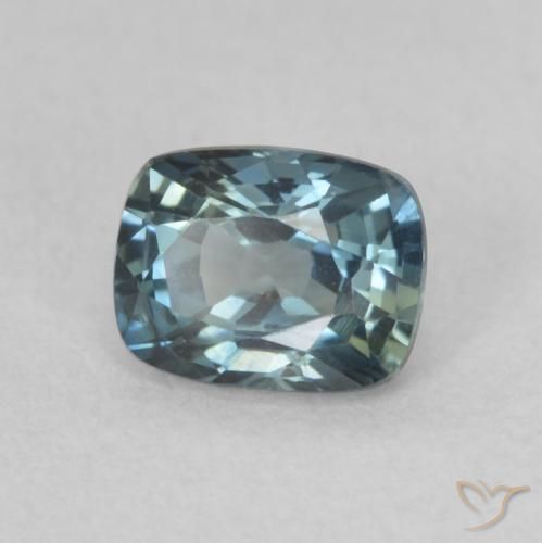 Zafiro Cerceta natural de 0.70 ct, Forma Cojín, VVS-VS