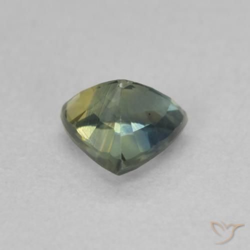 Zafiro Verde natural de 0.52 ct, Trillón, VVS-VS