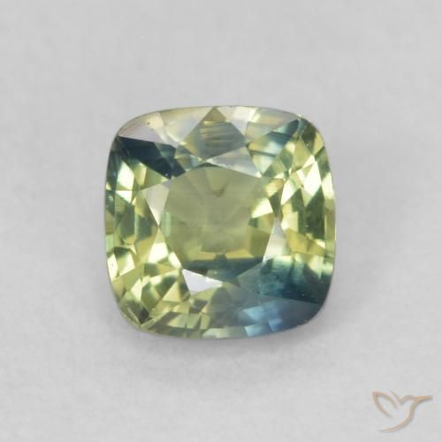 0.55ct Natural Multicolor Zafiro, Forma Cojín, VS
