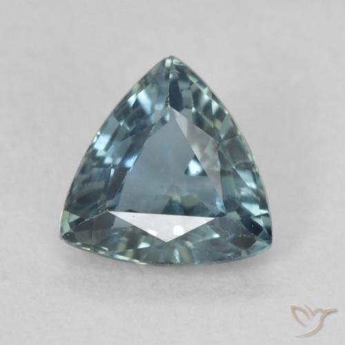 0.56ct Natural Azul verdoso Zafiro, Trillón, VS