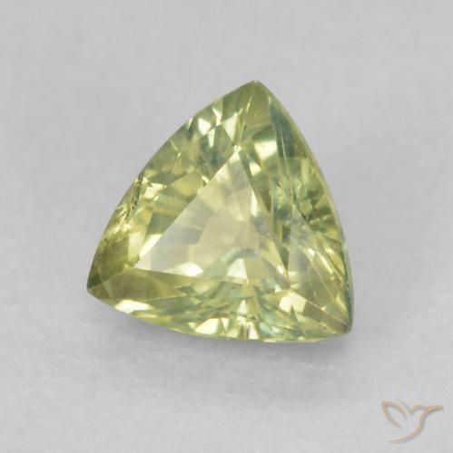 Zafiro Amarillo medio natural de 0.65 ct, Trillón, VS