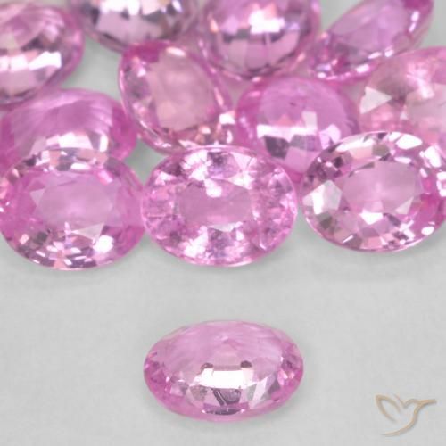 Zafiro Rosado púrpura real natural de 0.32 ct, Ovalada, VS