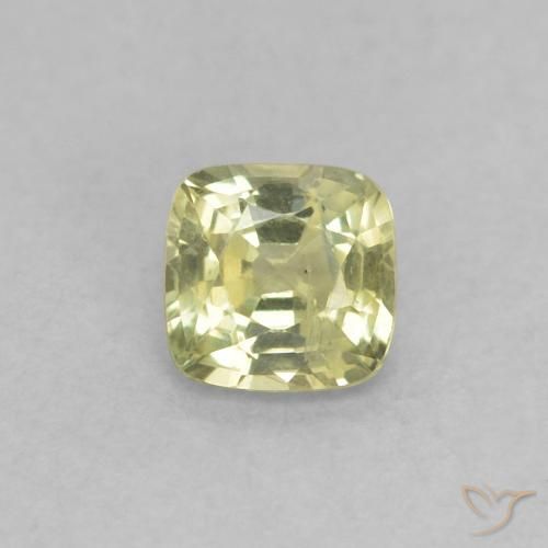 0.38ct Natural Amarillo claro Zafiro, Forma Cojín, VS