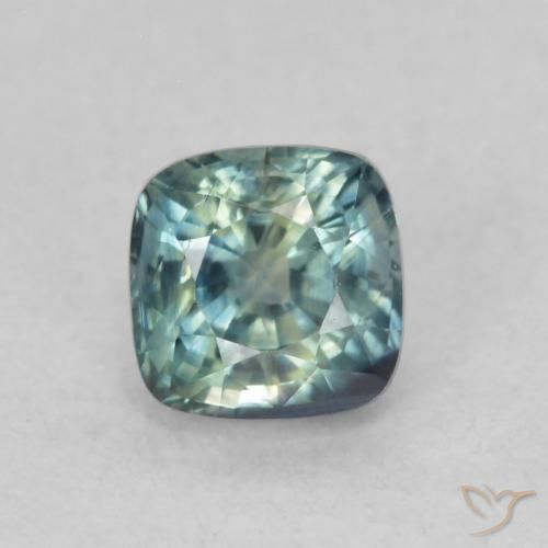 0.67ct Natural Cerceta Zafiro, Forma Cojín, VS