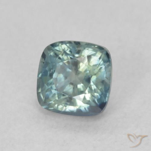 Zafiro Cerceta natural de 0.67 ct, Forma Cojín, VS