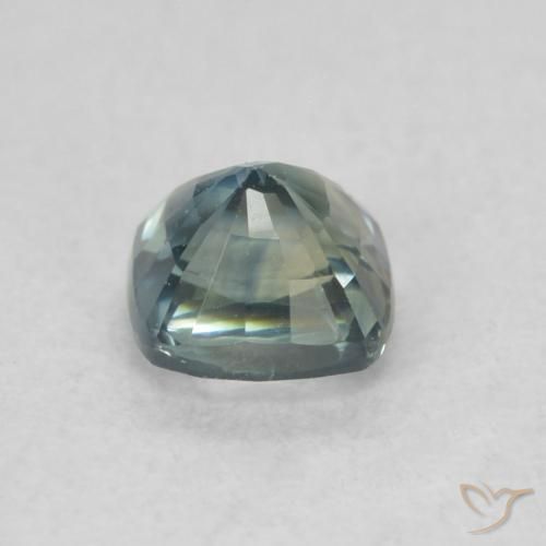 Zafiro Cerceta natural de 0.67 ct, Forma Cojín, VS