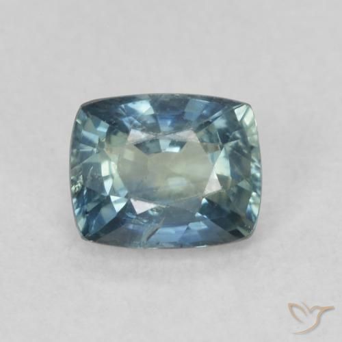 0.85ct Natural Teal Blue Zafiro, Forma Cojín, VS